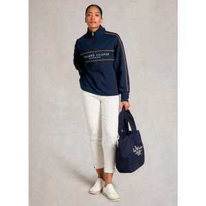 Holland Cooper Holland Cooper Equestrian Quarter Zip Neck Sweat in Ink Navy