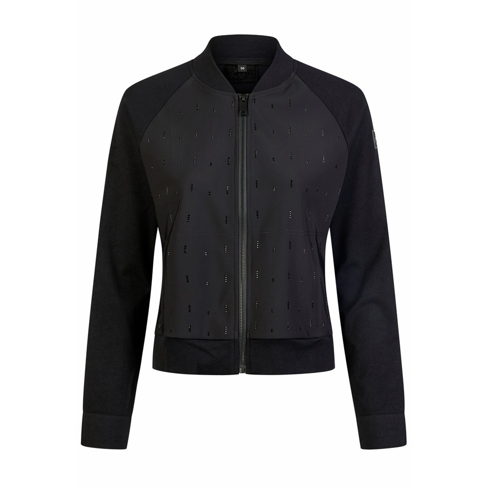 Pikeur Pikeur Selection Rhinestone Hybrid Knit Blouson Jacket (1325) in Black