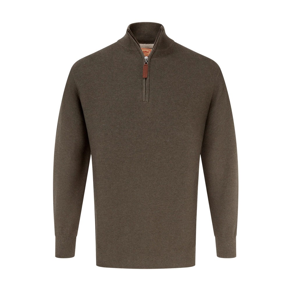 Schoffel Schoffel Porthleven 1/4 Zip Jumper in Beetle Green