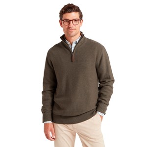 Schoffel Schoffel Porthleven 1/4 Zip Jumper in Beetle Green