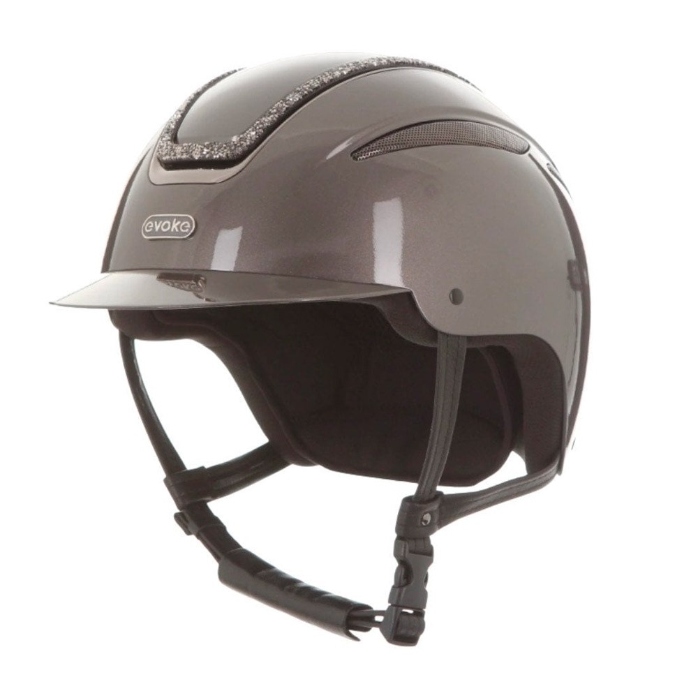 Evoke Evoke Callisto Wide Peak Crystal Frame Riding Hat 56-58cm 