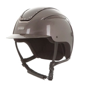 Evoke Evoke Callisto Wide Peak Crystal Frame Riding Hat 56-58cm 