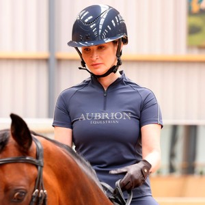 Shires Shires Aubrion Equestrian Short Sleeve Base Layer in Midnight