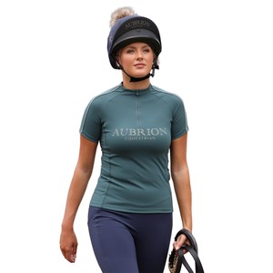 Shires Shires Aubrion Equestrian Short Sleeve Base Layer in Thyme