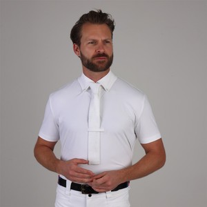 Shires Shires Aubrion Optima Men's MX Zip Show Shirt in White