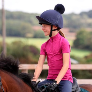 Shires Shires Aurbrion React Young Rider Tech Polo Shirt in Fuchsia