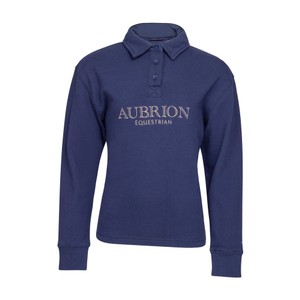 Shires Shires Aubrion Equestrian Young Rider Button Sweatshirt in Midnight