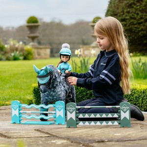 LeMieux LeMieux Toy Pony Jump Set in Azure/Sage/White