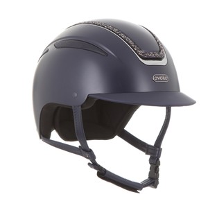 Evoke Evoke Callisto Classic Peak Crystal Frame Riding Hat 53-55cm 