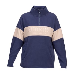 Shires Shires Aubrion Equestrian Quarter Zip Fleece in Midnight/Taupe