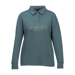 Shires Shires Aubrion Equestrian Button Sweatshirt in Thyme