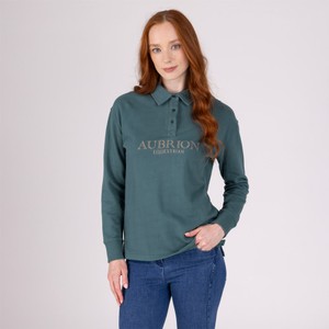 Shires Shires Aubrion Equestrian Button Sweatshirt in Thyme