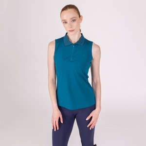 Shires Shires Aubrion React Sleeveless Tech Polo Shirt in Kingfisher