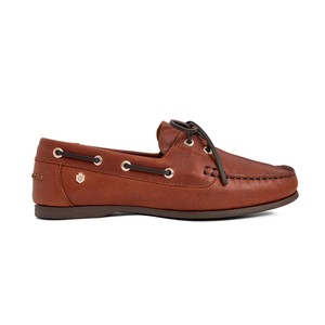 Fairfax & Favor Fairfax & Favor Salcombe Deck Shoe in Tan Leather