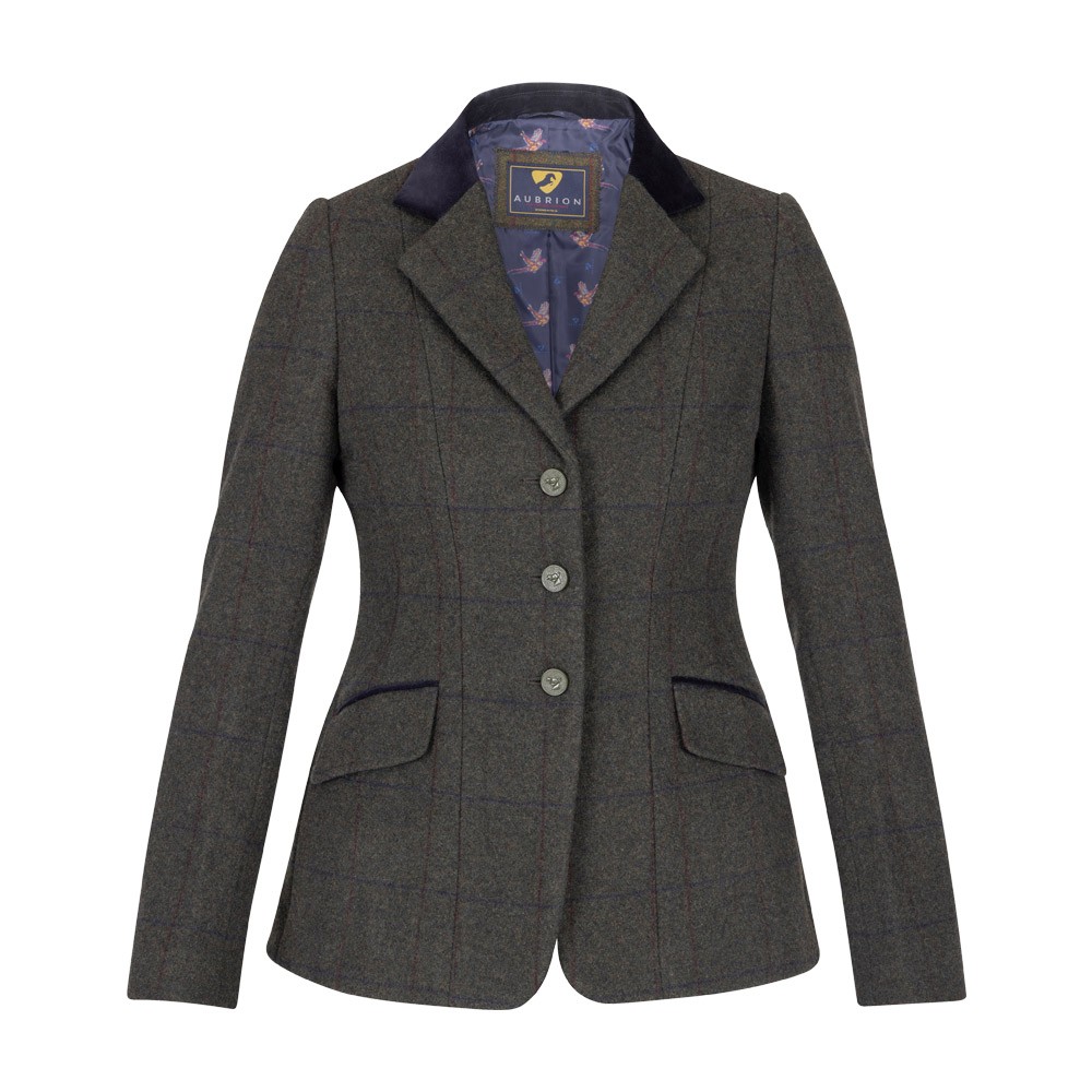Shires Shires Aubrion Saratoga Ladies Show Jacket in Elm Green Check
