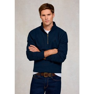 Holland Cooper Holland Cooper Mens Quarter Zip Sweat in Ink Navy
