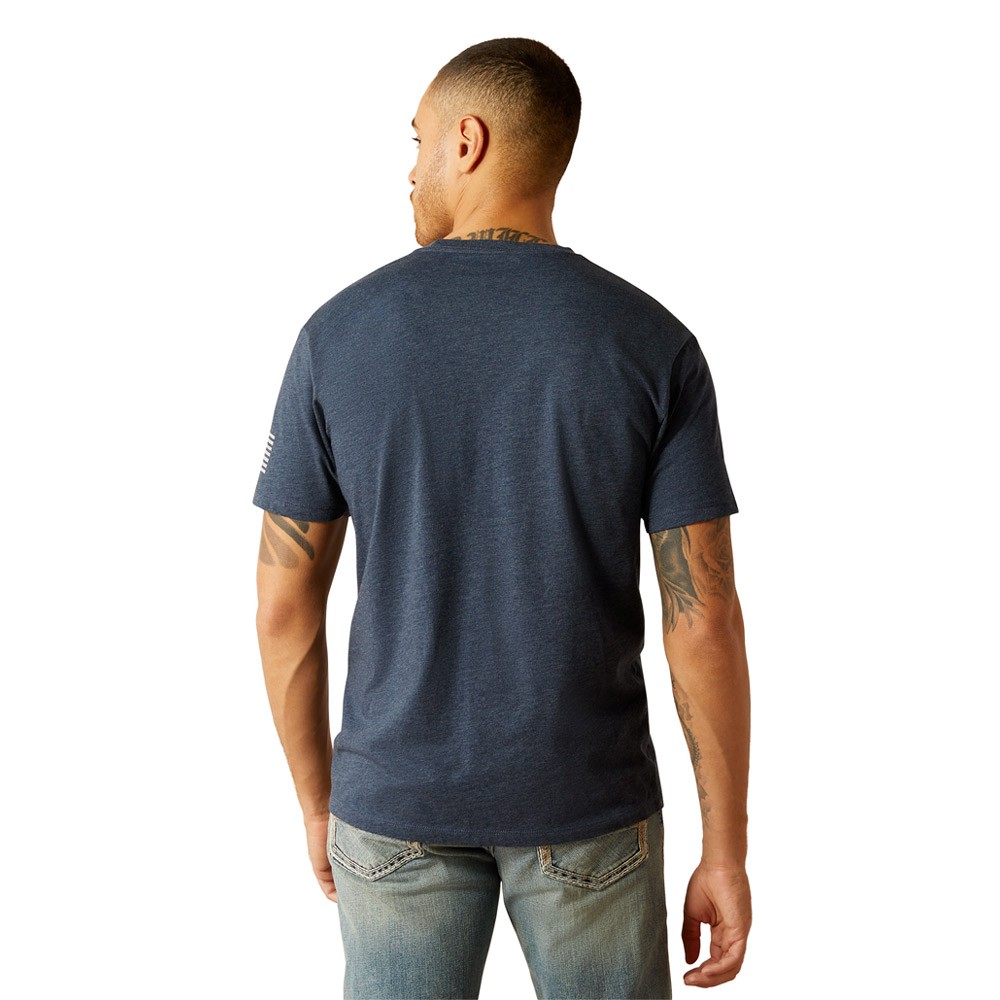 Ariat Mens  Shield Flag T-Shirt Navy