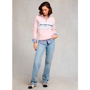Holland Cooper Holland Cooper Sporting Heritage Zip Henley in Pink