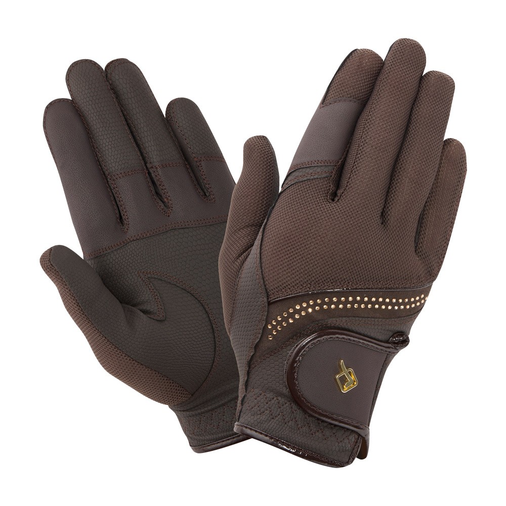 LeMieux LeMieux Crystal Riding Gloves in Espresso