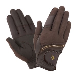 LeMieux LeMieux Crystal Riding Gloves in Espresso