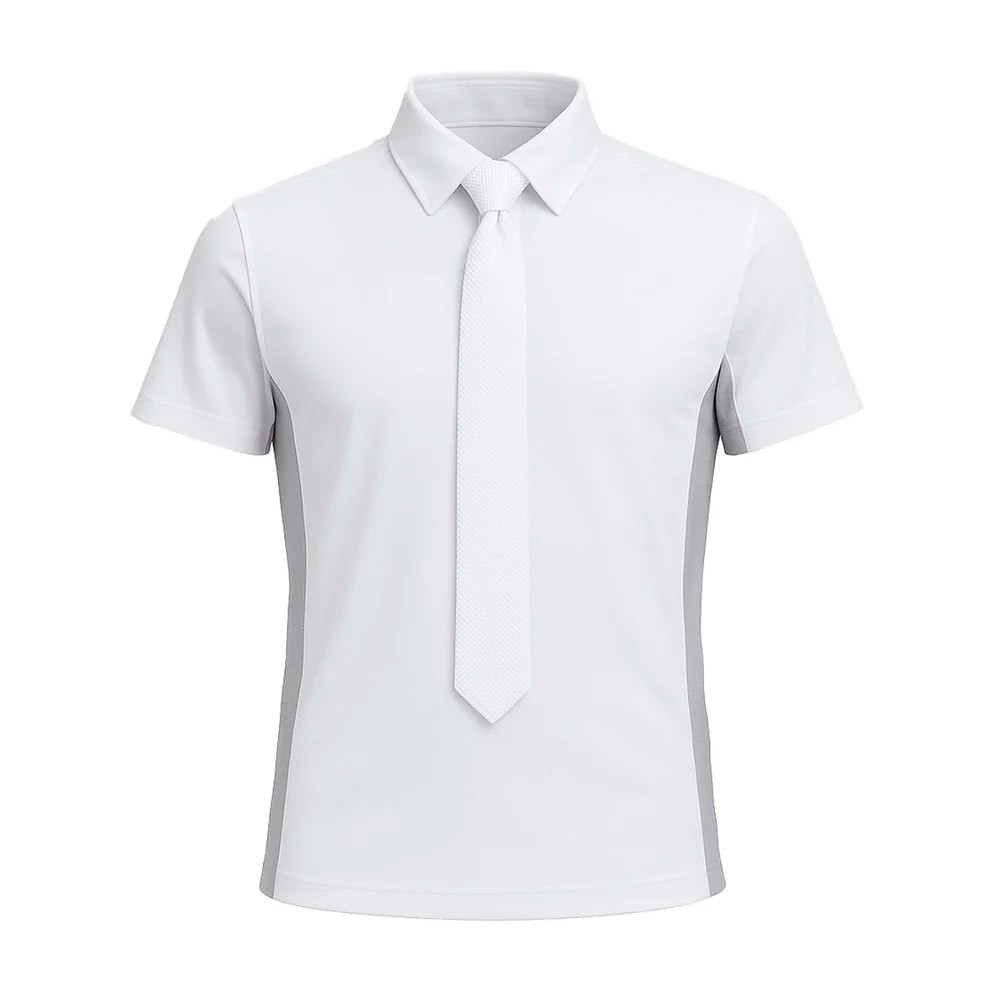 Equetech Equetech Mens Premier Competition Shirt in White/Grey
