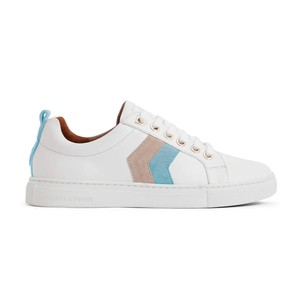 Fairfax & Favor Fairfax & Favor Alexandra Trainer in White/Sky Blue/Stone