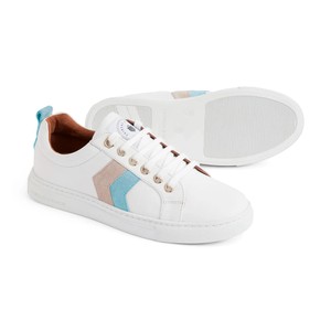 Fairfax & Favor Fairfax & Favor Alexandra Trainer in White/Sky Blue/Stone