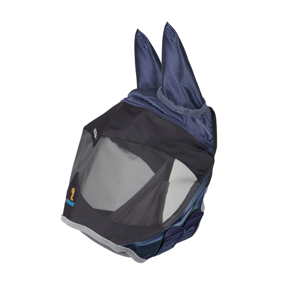 Shires FlyGuard Pro Deluxe Fly Mask with Ears Navy
