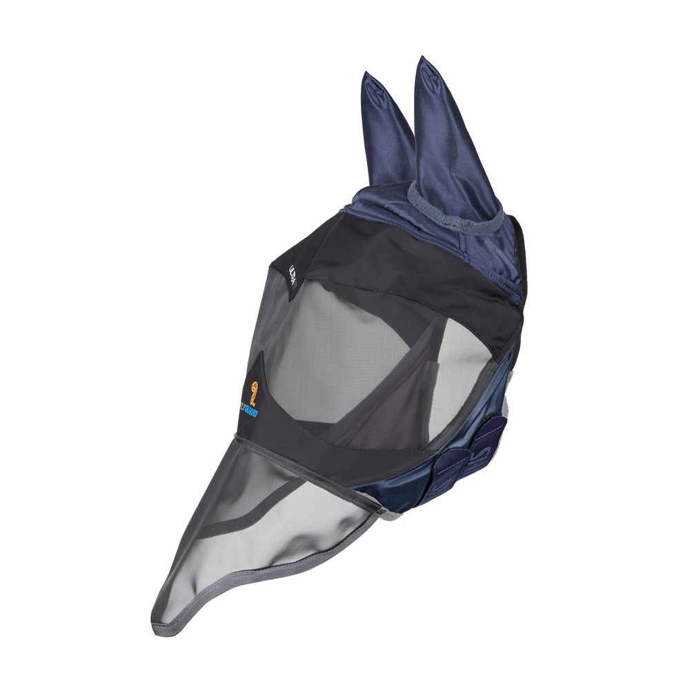 Shires FlyGuard Pro Deluxe Fly Mask with Ears & Nose Navy