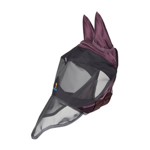 Shires Shires FlyGuard Pro Deluxe Fly Mask with Ears & Nose in Black Cherry