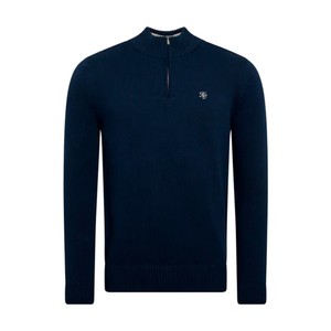 Holland Cooper Holland Cooper Mens Quarter Zip Knit in Ink Navy