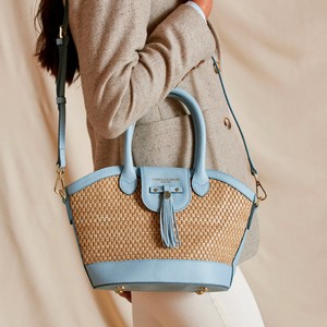 Fairfax & Favor Fairfax & Favor Mini Windsor Basket Bag in Sky Blue