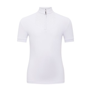 LeMieux LeMieux Brilliance Young Rider Livvy Short Sleeve Show Shirt in White