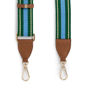 Fairfax & Favor Fairfax & Favour Signature Webbing Strap in Clover Green/Sky Blue
