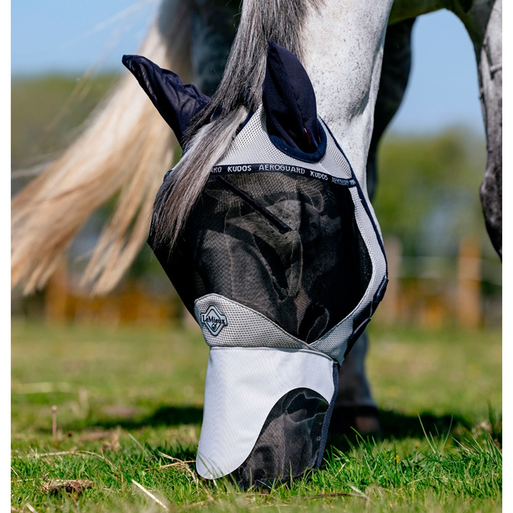 LeMieux Kudos AeroGuard Full Fly Mask Navy
