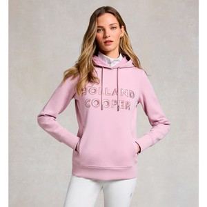 Holland Cooper Holland Cooper Crystal Hoodie in Dawn Pink