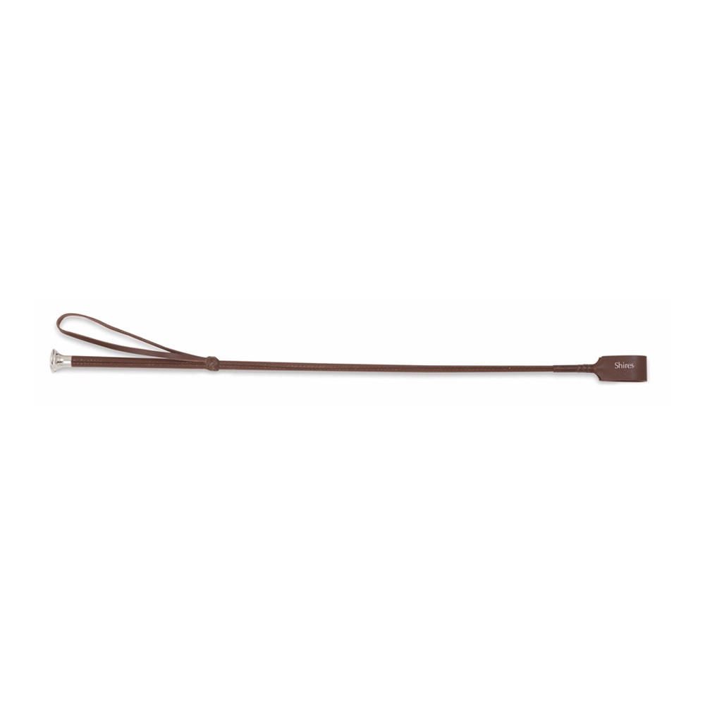 Shires Shires Leather Show Whip in Brown