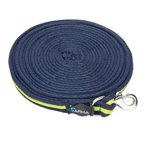 Shires Shires Cushion Web Lunge Line in Navy/Lime