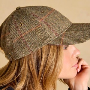 Joules Joules Perry Baseball Cap in Khaki Tweed