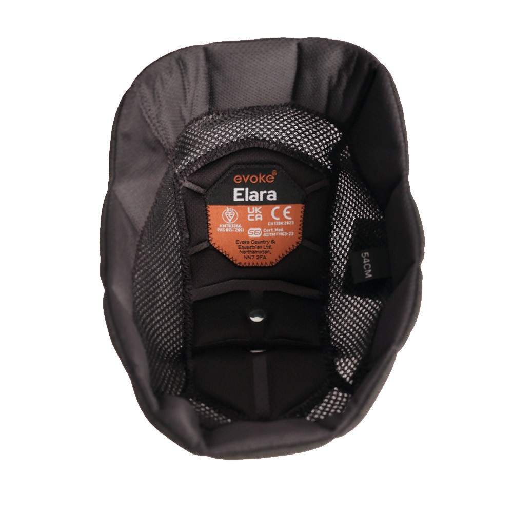 Evoke Evoke Elara Removeable Crown Padded Helmet Liner in Black