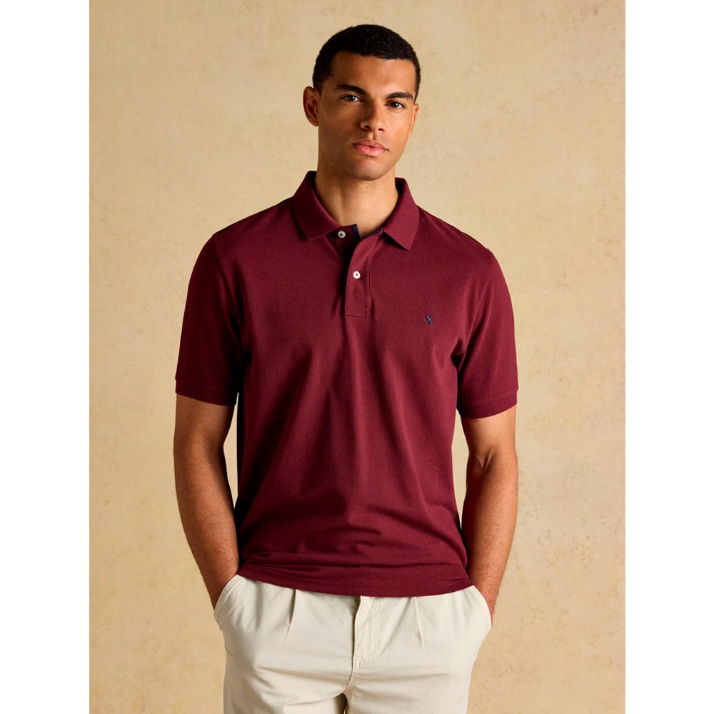 Joules Mens Woody Polo Shirt Burgundy