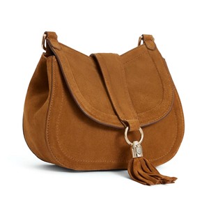 Fairfax & Favor Fairfax & Favor Langham Messenger Bag in Tan Suede