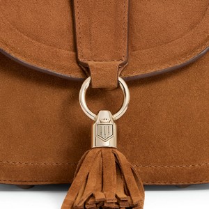 Fairfax & Favor Fairfax & Favor Langham Messenger Bag in Tan Suede