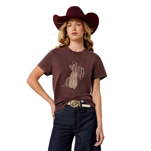 Ariat Ariat Rebel With A Cause T-Shirt in Chocolate Plum