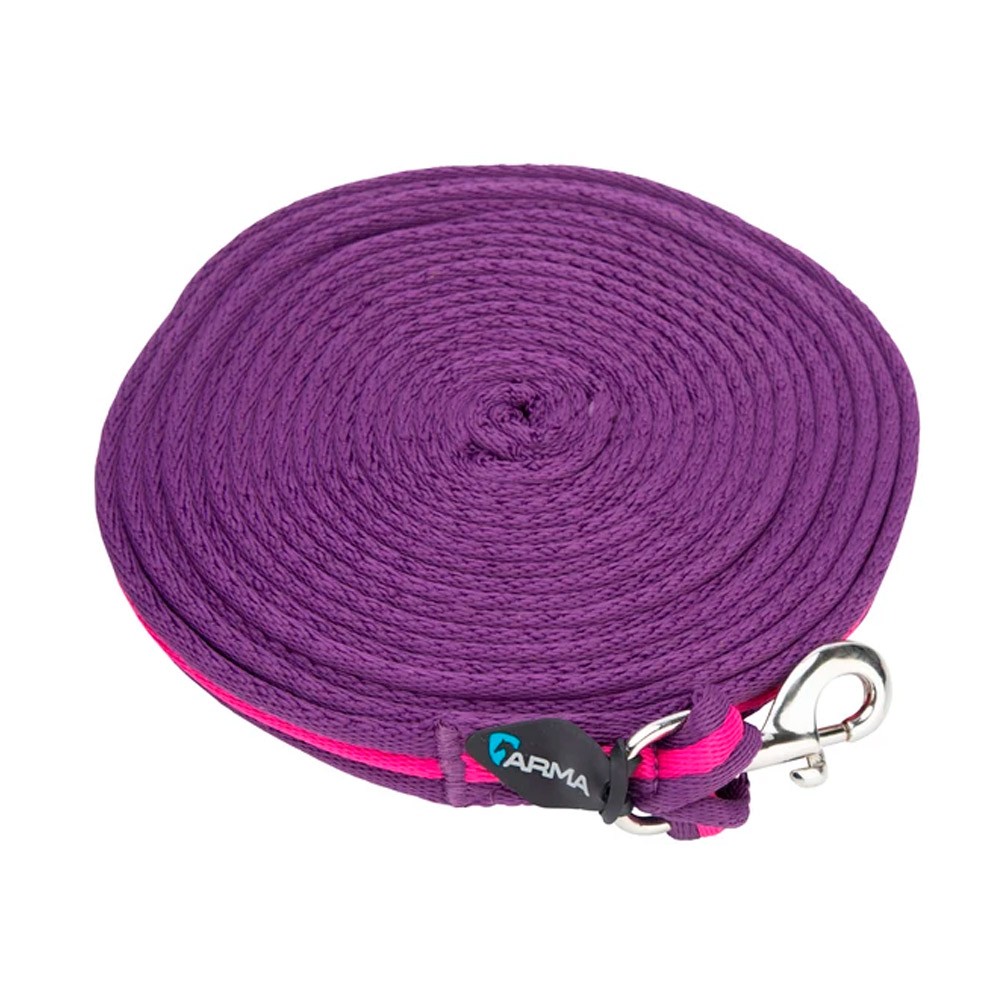 Shires Cushion Web Lunge Line Purple