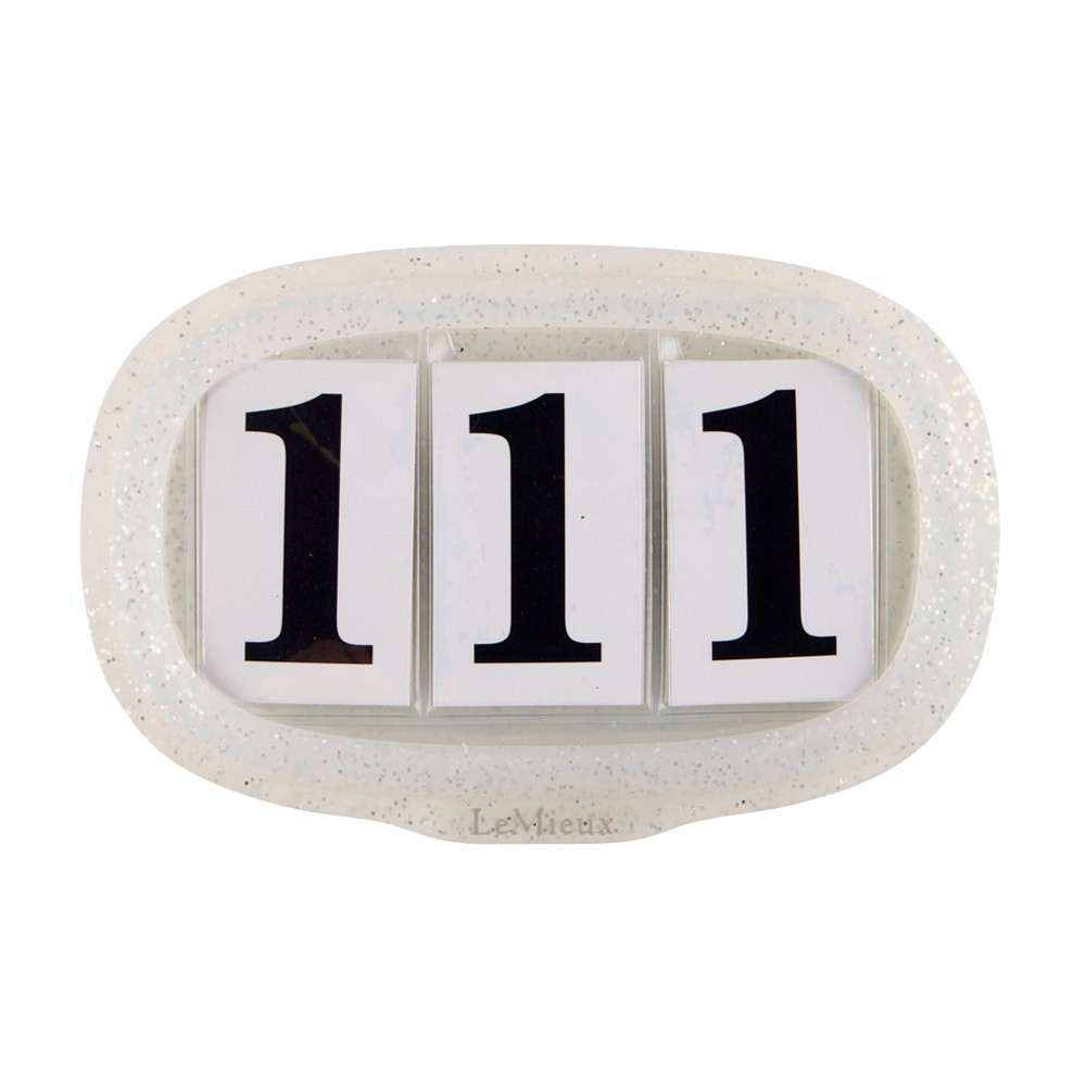 LeMieux LeMieux Silicone Saddlepad Number Holder in Silver Glitter