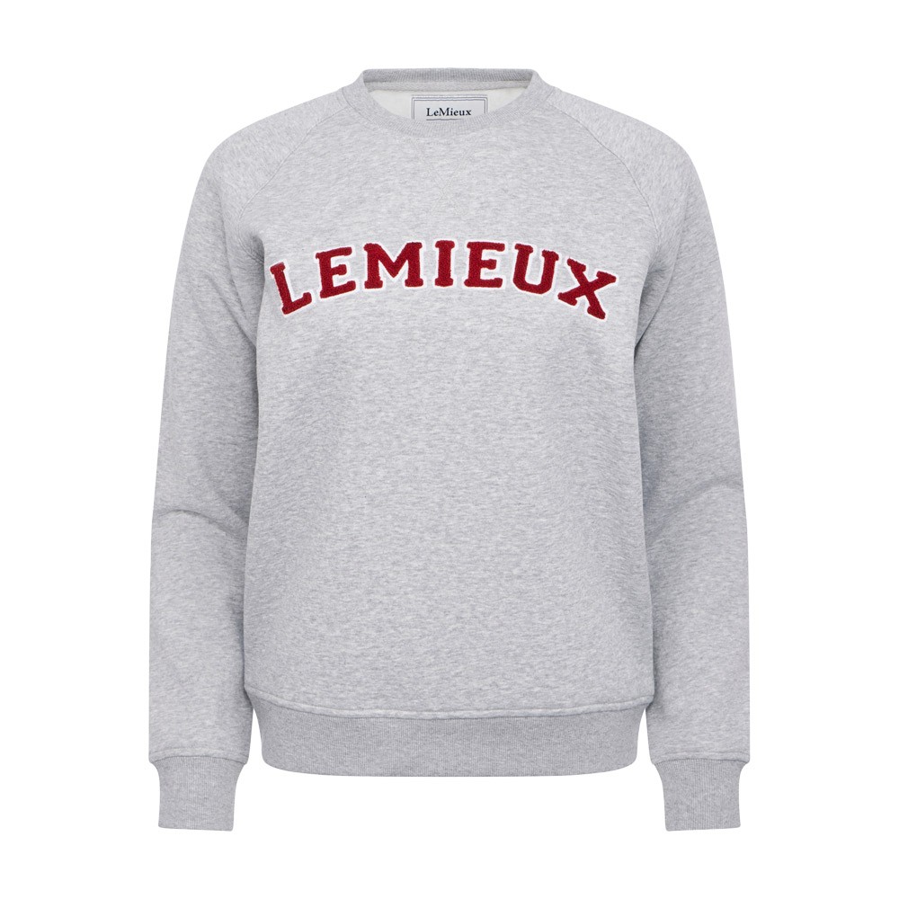 LeMieux LeMieux Vida Varsity Crew Neck Sweat in Grey Marl