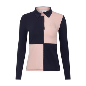 LeMieux LeMieux Harlequine Rugby Shirt Base Layer in Petal/Navy