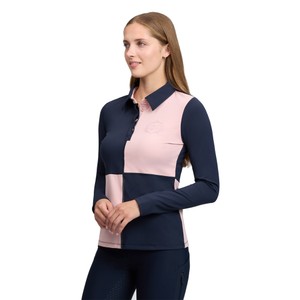 LeMieux LeMieux Harlequine Rugby Shirt Base Layer in Petal/Navy
