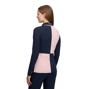 LeMieux LeMieux Harlequine Rugby Shirt Base Layer in Petal/Navy